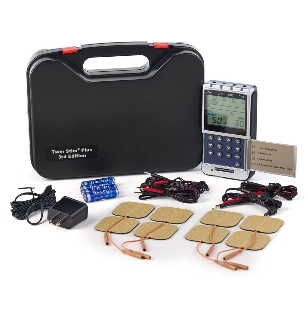 Electroestimulador Portátil Twin Stim Plus 3.ª Ed. (TENS, EMS,IFC, RUSA)