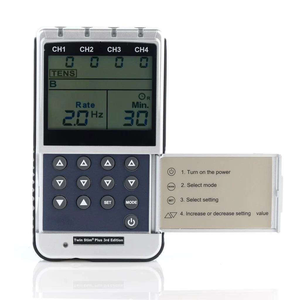 Electroestimulador Portátil Twin Stim Plus 3.ª Ed. (TENS, EMS,IFC, RUSA)