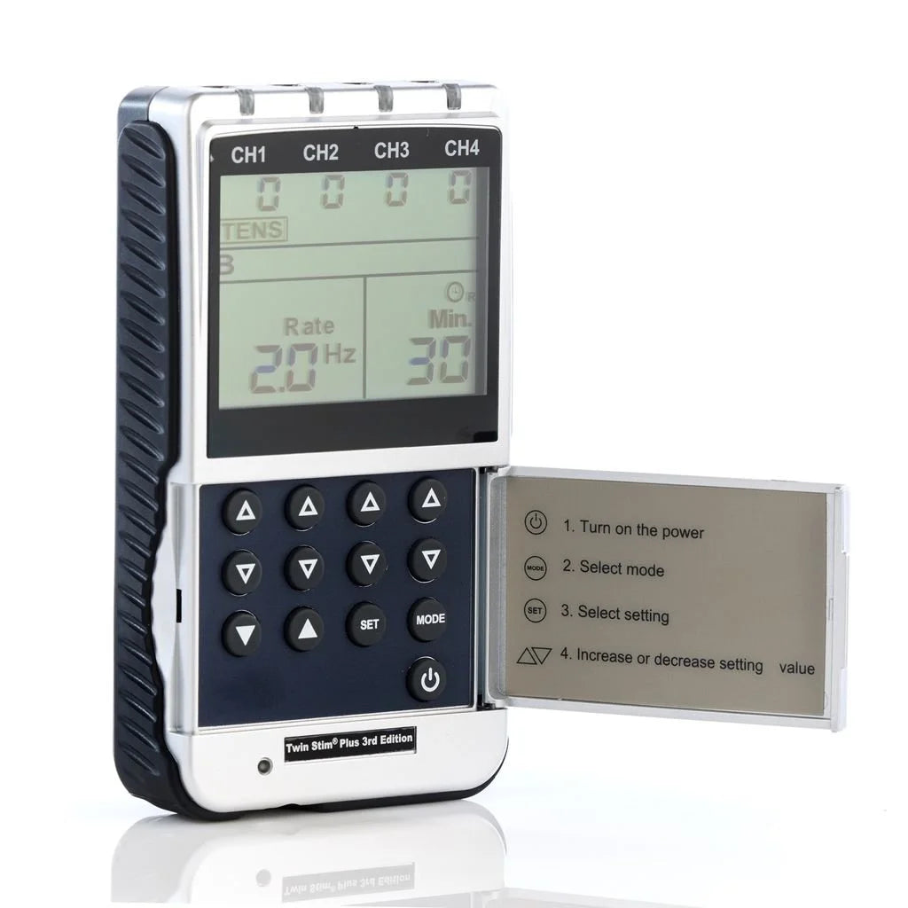 Electroestimulador Portátil Twin Stim Plus 3.ª Ed. (TENS, EMS,IFC, RUSA)