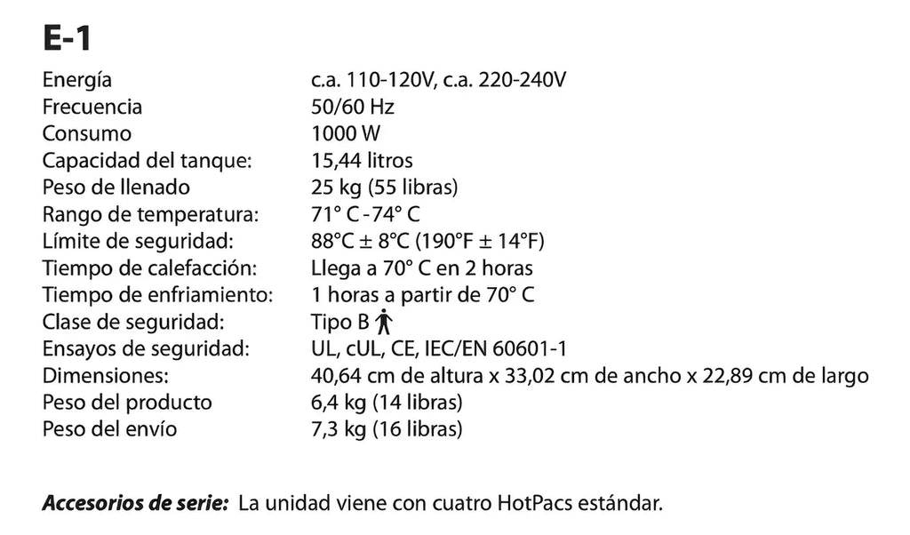 Compresero Caliente Chattanooga® Hydrocollator