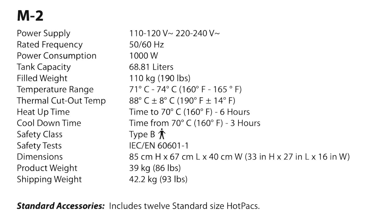 Compresero Caliente Chattanooga® Hydrocollator