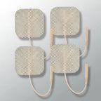 Electrodos Cuadrados 4x4cm. Paño Bronceado